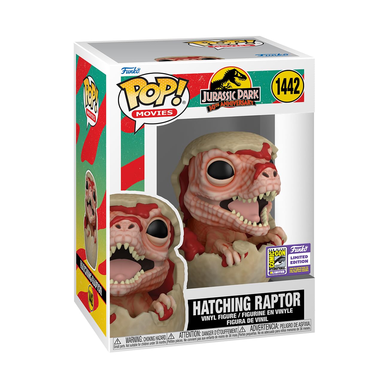 Funko Pop! Movies: Jurassic Park - Hatching Raptor (Sdcc'23), Collectable Vinyl Figure - 71736