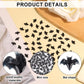 60pcs Halloween Mini Bats  Smooth Washable Resin Halloween Dollhouse Miniatures Dollhouse Miniature Tiny Bats Spooky Themed Cartoon Flat Back Bats for Crafts Scrapbooking (Black)