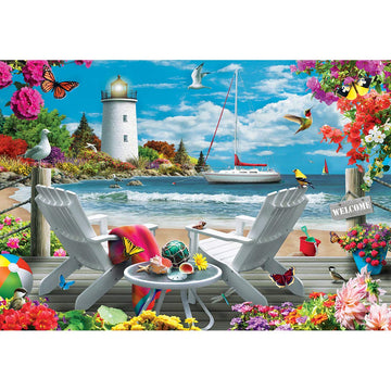 Masterpieces 2000 Piece Jigsaw Puzzle For Adults, Family, Or Youth - Coastal Escape - 39''X27''