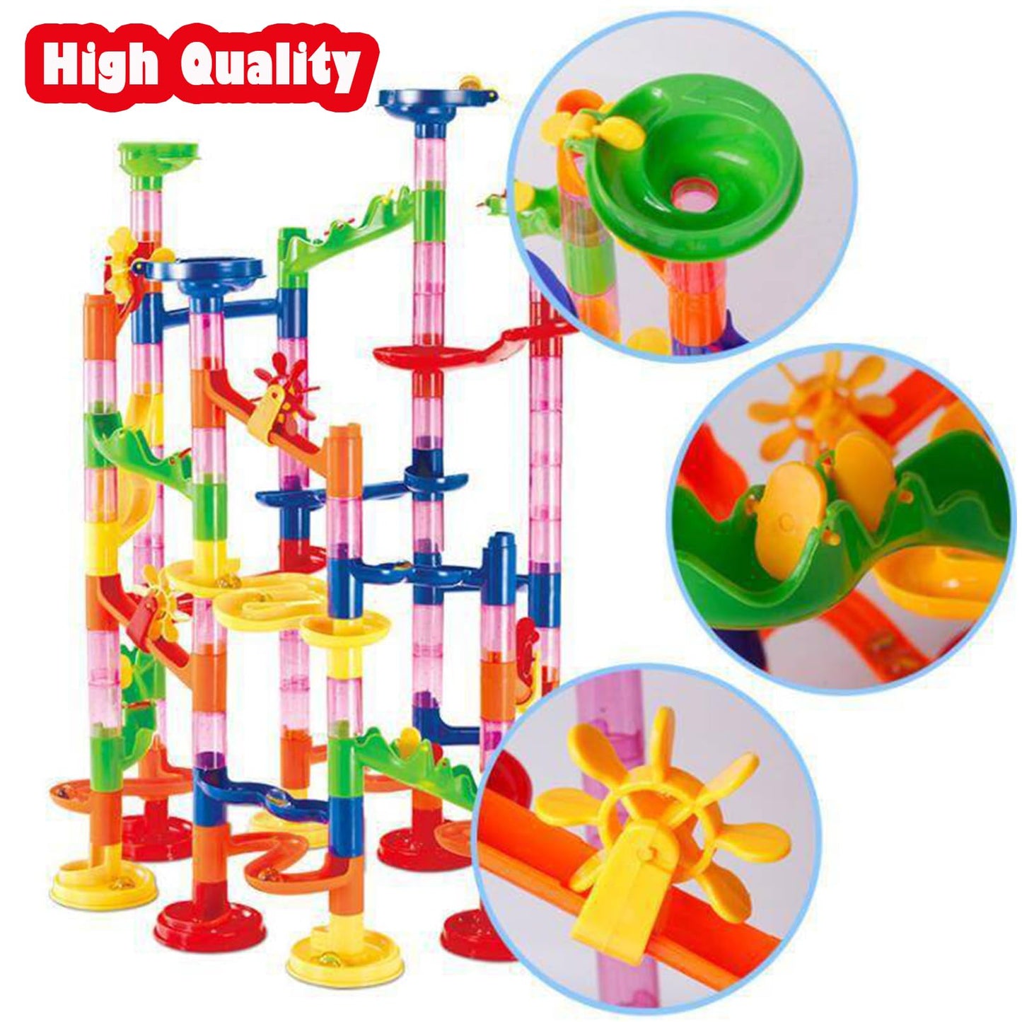 ailixinda Marble Toy Premium Set - 232 PCS STEM Building Blocks, 45 Marbles, Multicolor, 2"x3"x0.5" - Educational Fun for Kids