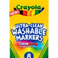 Crayola 8 Nontoxic Classic Colors Fine Line Washable Markers 8 pk (Pack of 6)