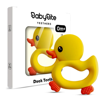 [Babybite] Baby Teething Toys Cute Duck Teether For Sensory And Developmental Play For Baby And Toddler 100% Bpa Free Food Grade