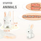 Cute White Bunny Plush Toys for Kids and Adults, Soft Rabbit Stuffed Aniamls, Cuddly Bunny Doll Small Stuffed Animals for Kids,