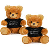 Jexine 2 Pieces Wedding 10 Inch Bear Stuffed Animal Will You Be My Flower Girl Ring Boy Proposal Gifts from Bride Groom with Clothing for Wedding Proposal Anniversary Party (Ring Bearer)