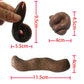 Cooplay 6pcs Poop Prank Toy Different Shapes Simulation Realistic Dog Poo Model mature-themed Pooping Favors Funny Joke Trick Stool Faeces with Package for Halloween April Fools' Day Party