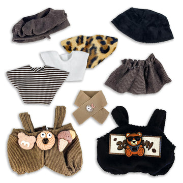 3 Pack Clothes Outfits Set for 17cm Doll(Not Includ Doll) 17cm Clothing Accessories Hat Pants&Skirt Set Cute Fashion Style