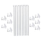 FPVDrone 10PCS 1.2mmx20cm RC Steel Pushrod Parts + 10PCS Nylon Micro Control Horns 35mmx15mm 4 Holes for RC Airplane Plane DIY P