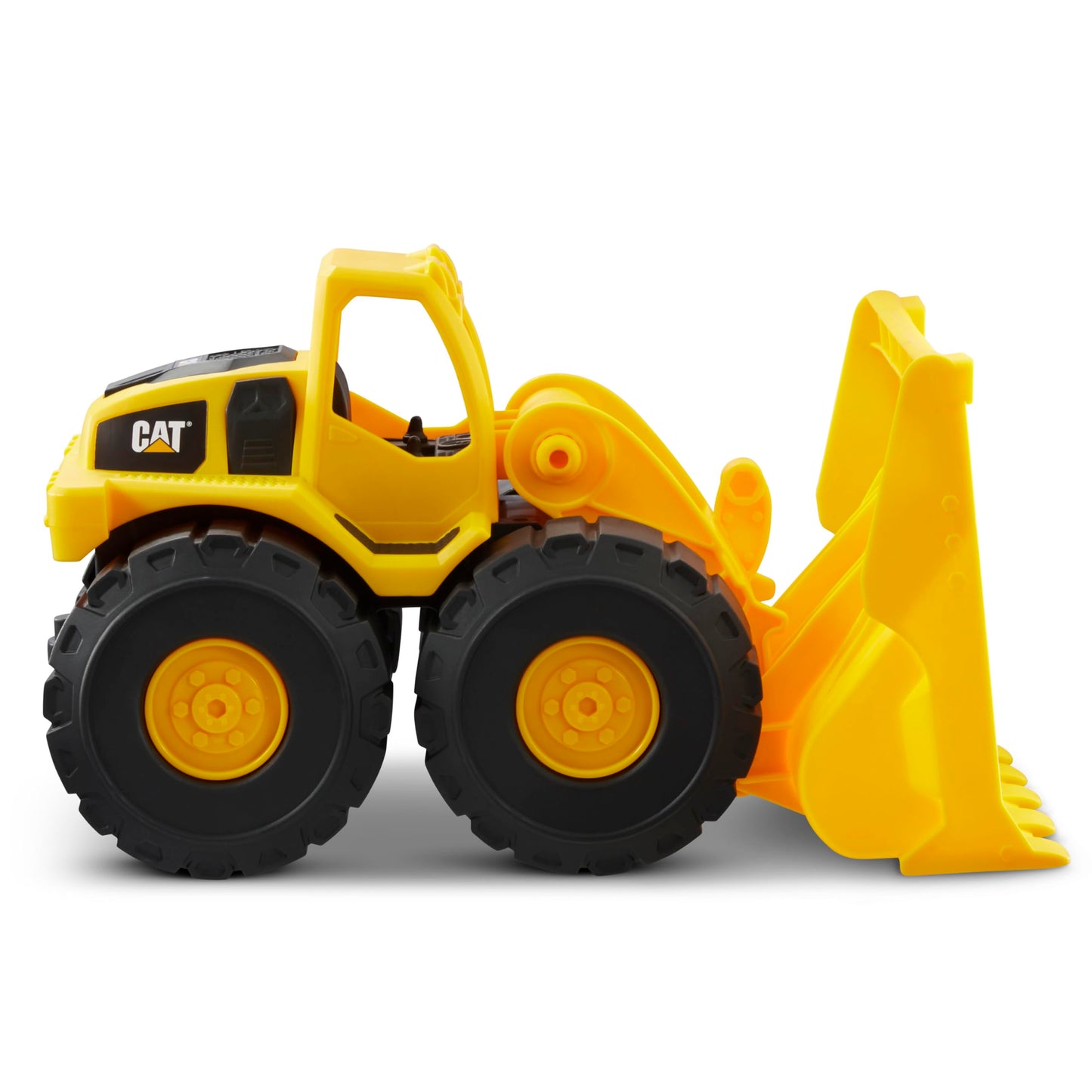 CAT Construction Toys, 15'' Front Loader Construction Toy, Ages 2+, Sturdy Plastic, No Batteries Required, Tough Rigs Series
