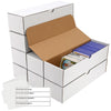 Card Box 8 Pack-6400 Count,Trading Card Storage Box With 30 Dividers&10 Labels,Card Organizer Corrugated Cardboard Storage,Card