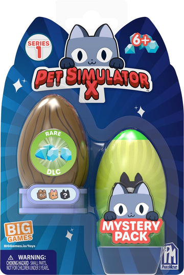 Pet Simulator X - Mystery Pet Minifigures 2-Pack (Two Mystery Eggs & Pet Figures, Series 1) [Includes Dlc]