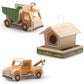 Sainsmart Jr. Woodworking Building Kit, 3-In-1 Kids Stem Projects Set, Diy Wood Crafts Assembly Toys With Different Combinations For Boys And Girls