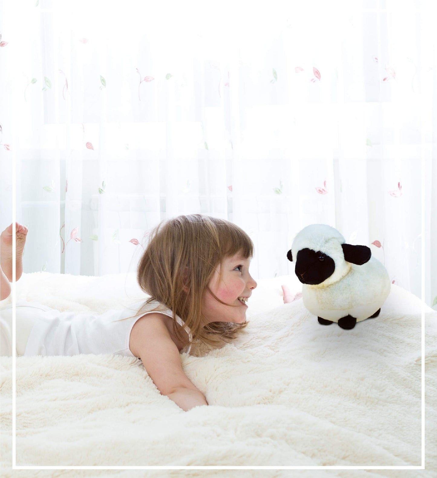 Puzzled DolliBu Valais Blacknose Sheep Super Soft Stuffed Animal, Cute Realistic Stuffed Animals for Girls. Boys and Adults Anim