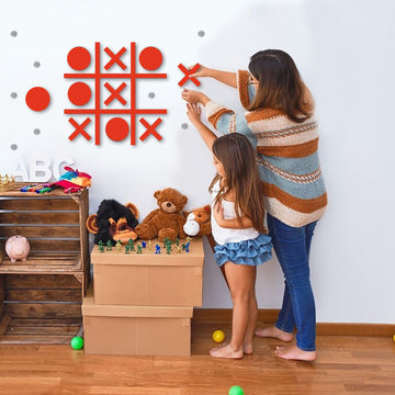 Magnetic Tic Tac Toe Wall-Mount Game,Game Room Decor,Hallway Decor,Playroom Decor,Modern Wall Decals For Kids Room,Classroom&Off