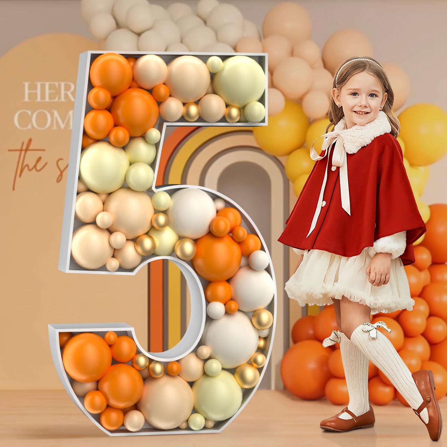 Imprsv 4Ft Marquee Number, Mosaic Numbers For Balloons, Mosaic Balloon Frame, Marquee Number, Number 5 Balloon For 15Th 25Th 50T