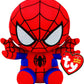 Ty Spiderman Plush, Red/Blue, Regular