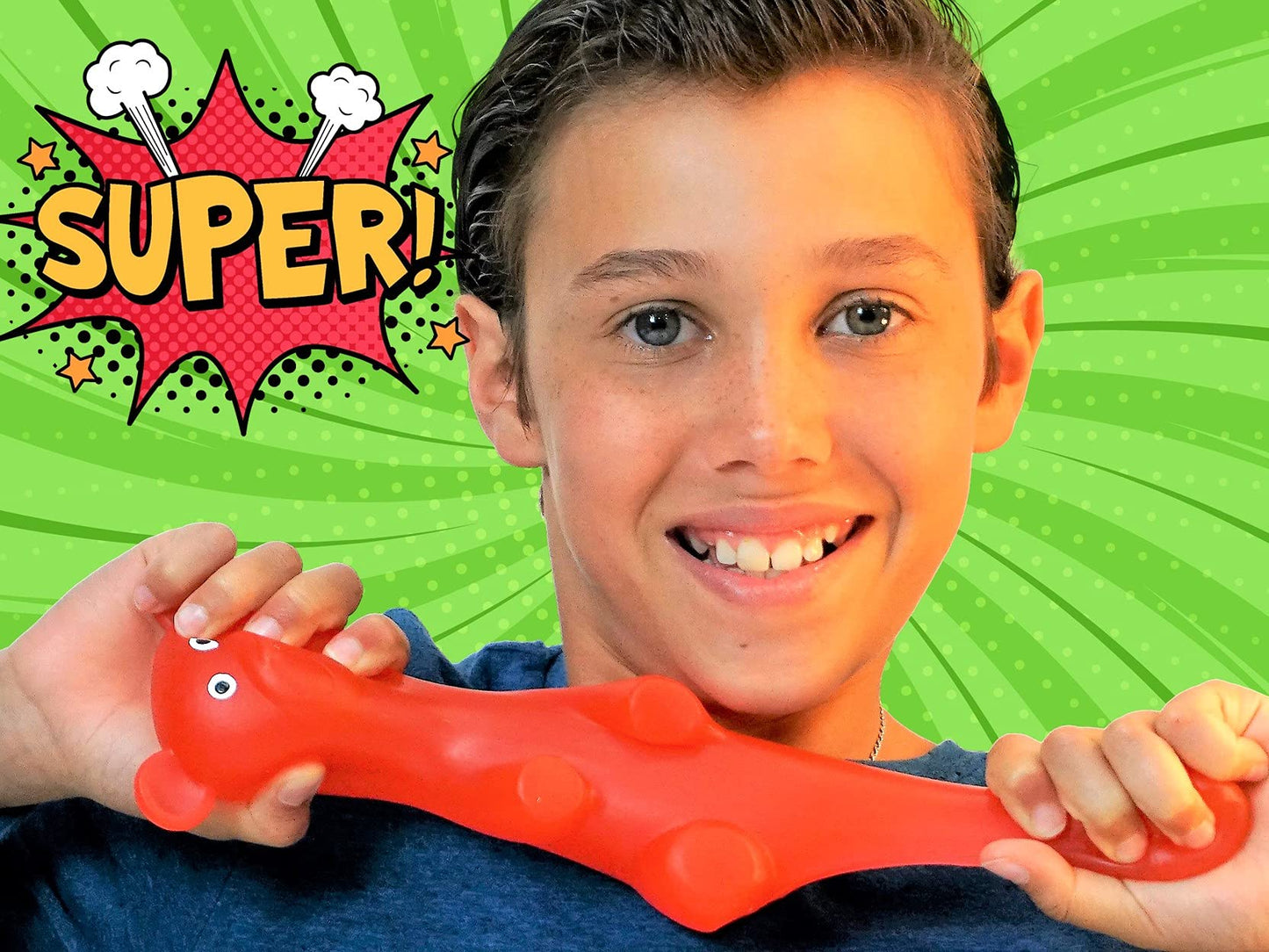 JA-RU Stretchy Banana, Carrot, & Big Gummy Bear Mochi Squishy Toy (3 Toys) Slow Rising Squishy Fidget Pack. Stress Relief Toy Au