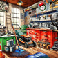 Springbok Tool Man'S Garage 1000 Piece Puzzle For Adults - Colorful Garage Filled With A Handyman'S Gear