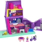 Polly Pocket Doll House With Micro Doll, Toy Bike & Furniture Accessories, Transforming Pollyville Pocket House Playset