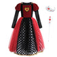 Nspstt Royal Red Queen Costume For Girl Halloween Dress Queen Of Hearts Costume