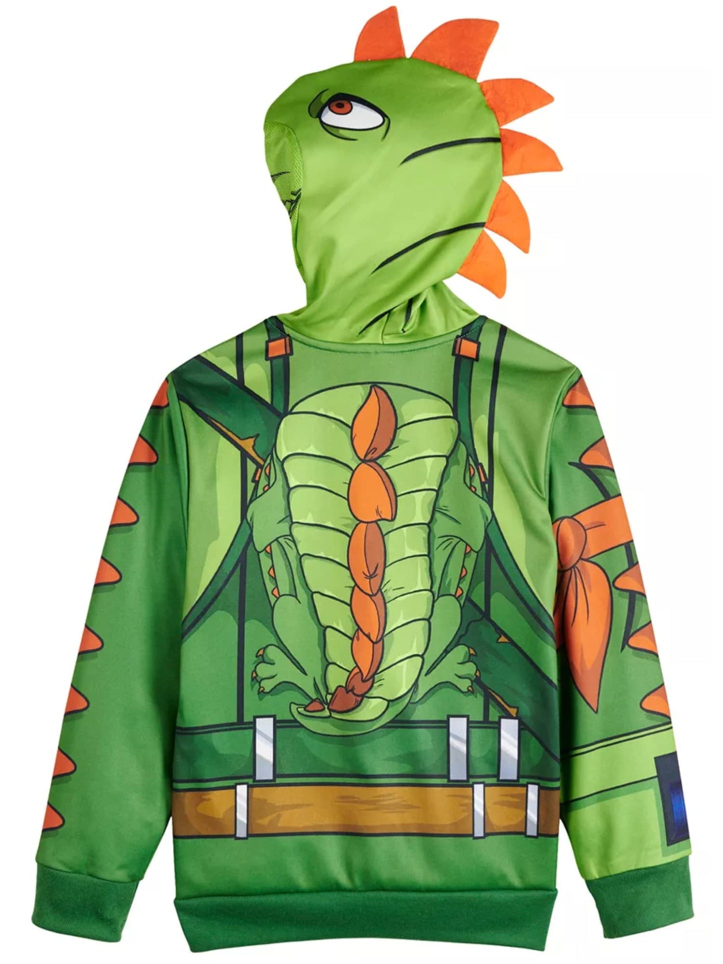 Fortnite Boys' Officially Licensed Rex Hooded Costume Jacket Green