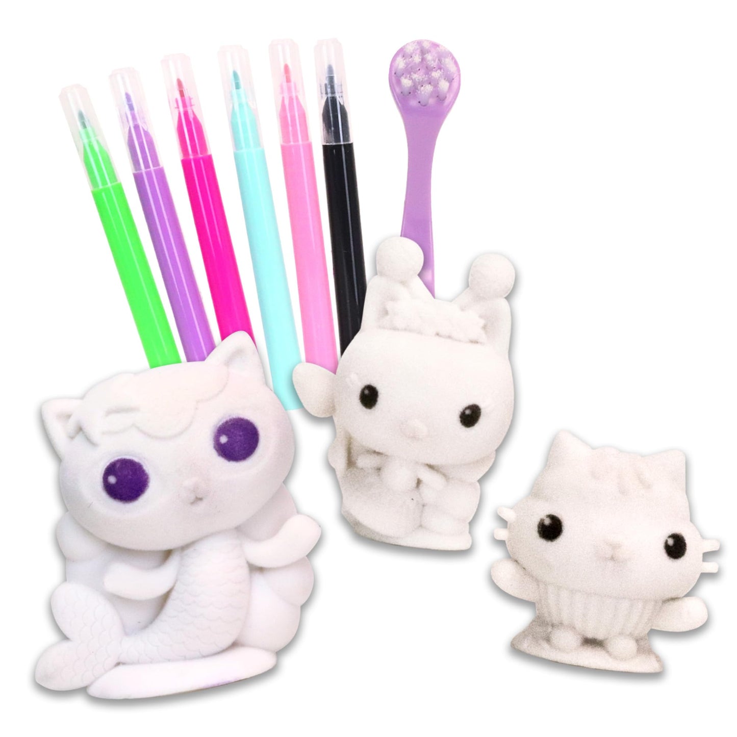 Tara Toys Gabby's Dollhouse Washables - Multicolor Cats Toy for Kids, Ages 3+, Model 41453, PVC Material