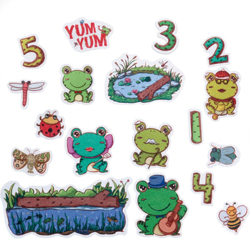 Chefan Felt Flannel Board Stories For Toddler,5 Little Speckled Frogs,Number Game,Recognize Animals,Practical Ability