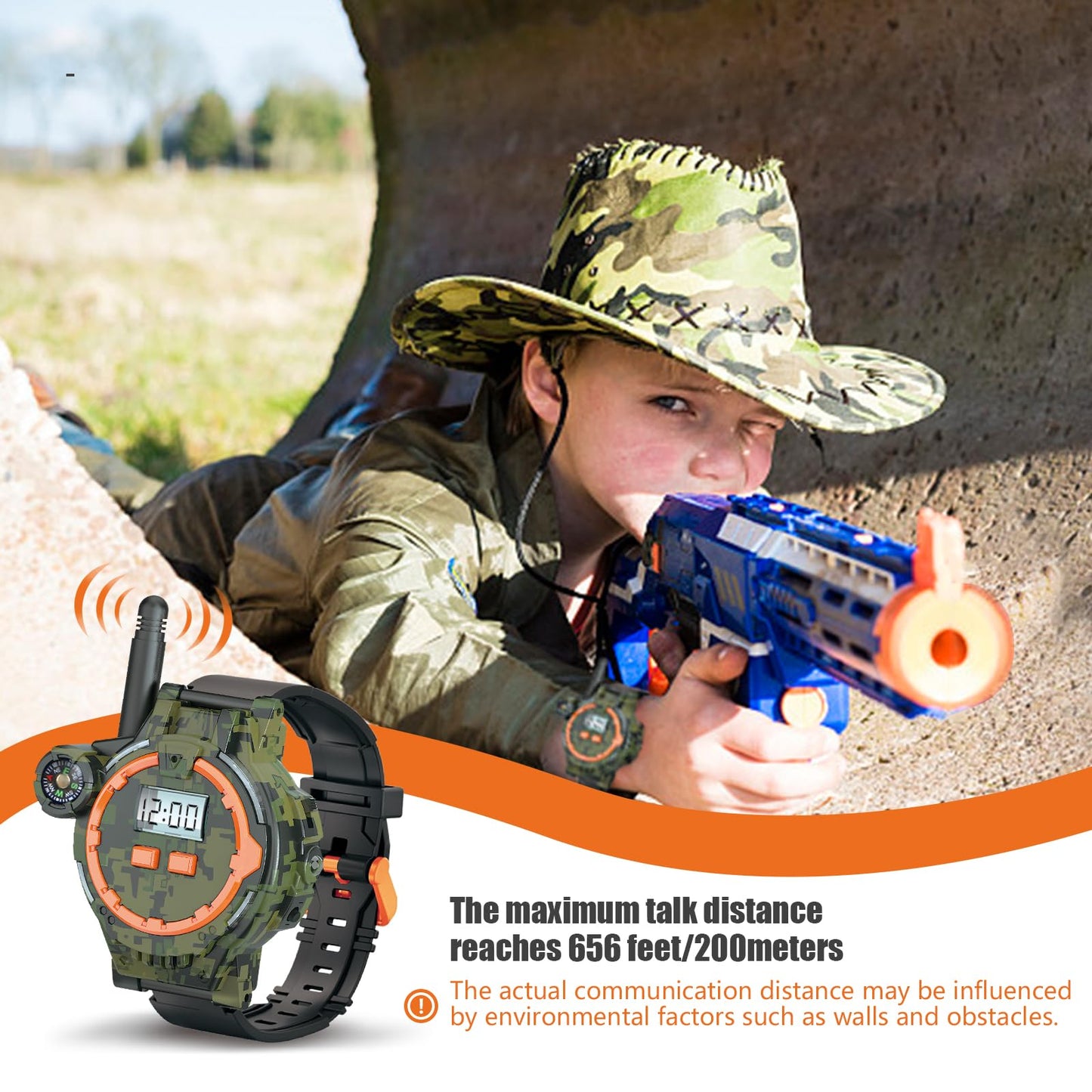 Rechargeable Walkie Talkies For Kids, Two-Way Radio Walky Talky With Flashlight Children Long Range, 2 Pack Interphone Toy For K