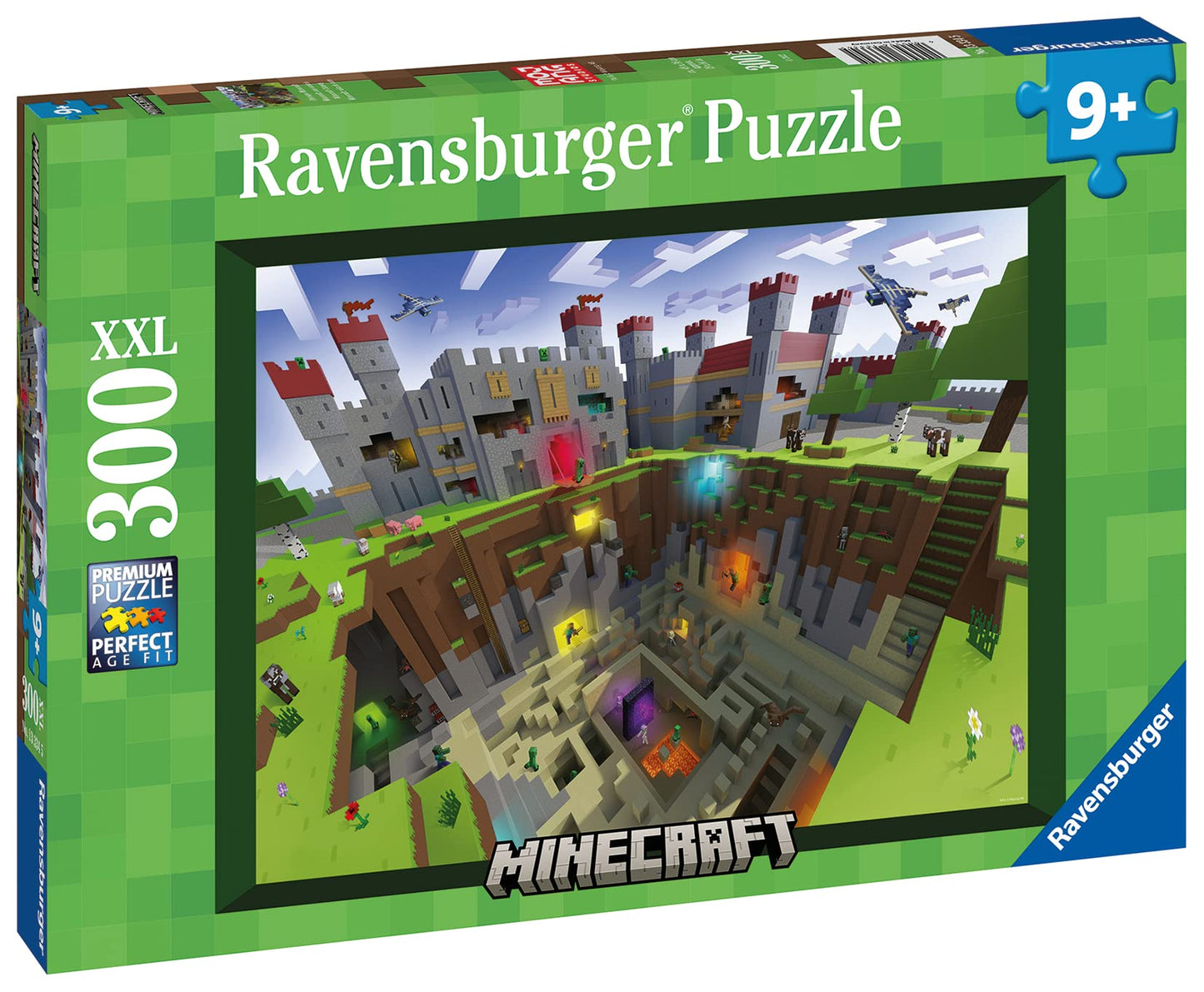 Ravensburger Minecraft Cutaway Jigsaw Puzzle - 300 XXL Pieces, 20x14 inches, Cardboard, Multicolor, Model 13334, Ages 8-10