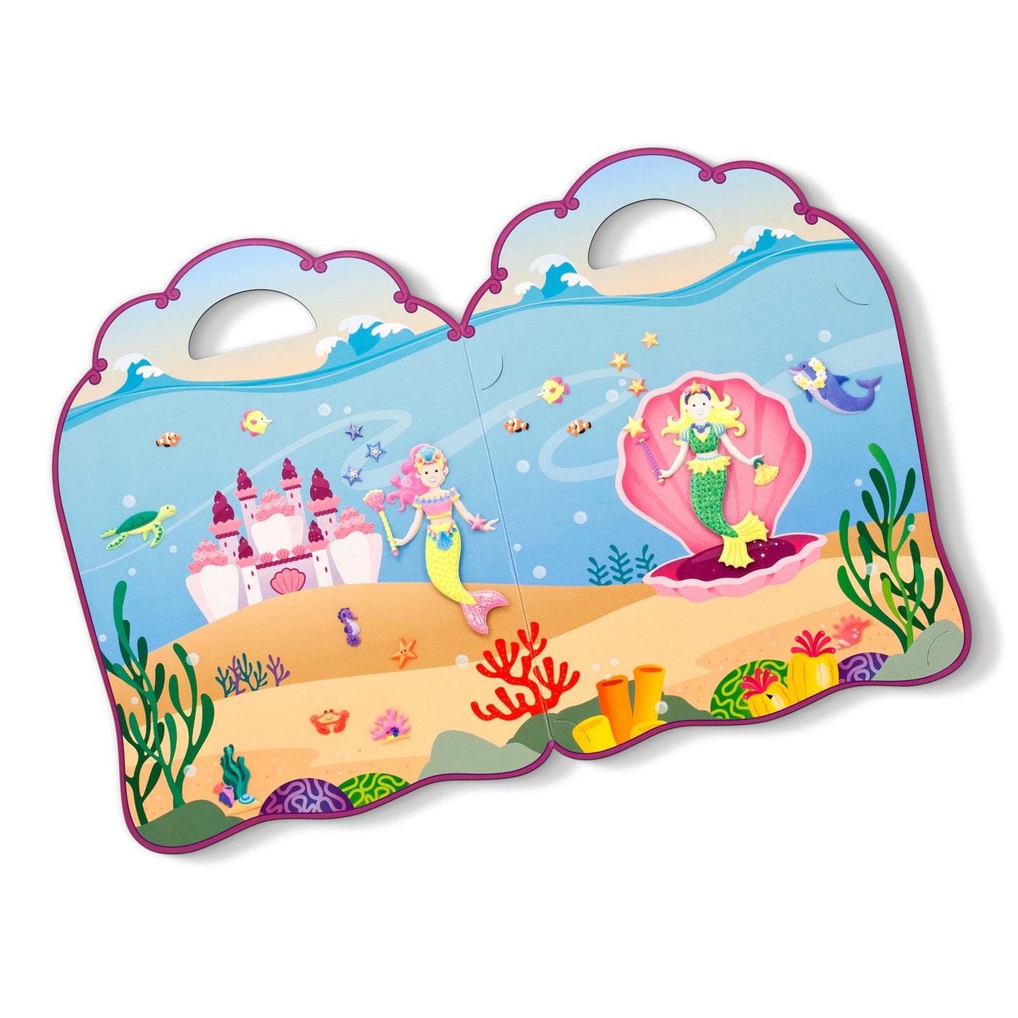 Melissa & Doug Puffy Sticker Play Set – Mermaids, 65 Reusable Stickers, Mess-Free Travel Toy for Kids, One Size, Multi-colored