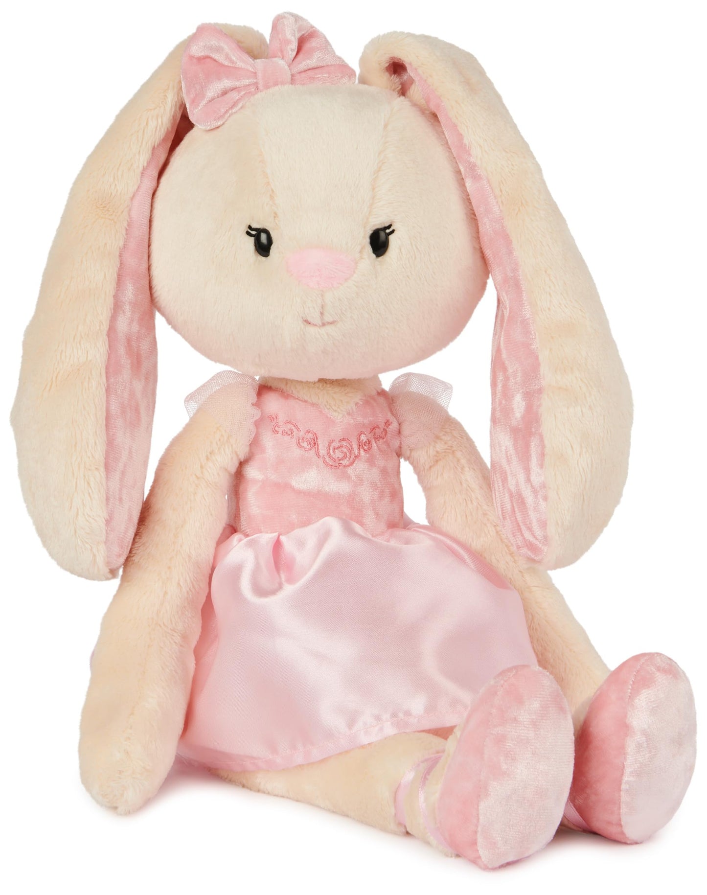 GUND Curtsy Ballerina Bunny Plush Stuffed Animal, Pink, 15", Cream Plush Fur, Ages 1+