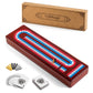 Ceebyfa Cribbage Board Game Set - Solid Wood, 3 Track, Vintage Color, Includes 9 Pegs & 2 Playing Cards, Perfect for All Ages