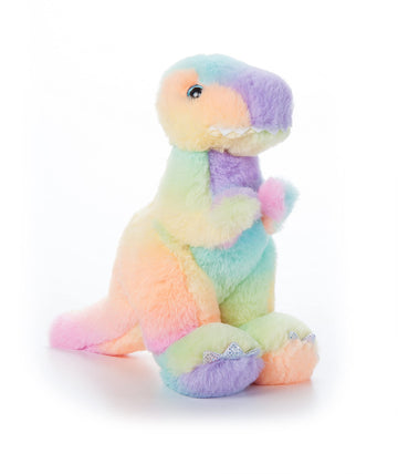 The Petting Zoo T-Rex Stuffed Animal Plushie, Ombrez Dinosaur Animals, Zoologee Rainbow T-Rex Dinosaur Plush Toy 9 Inches