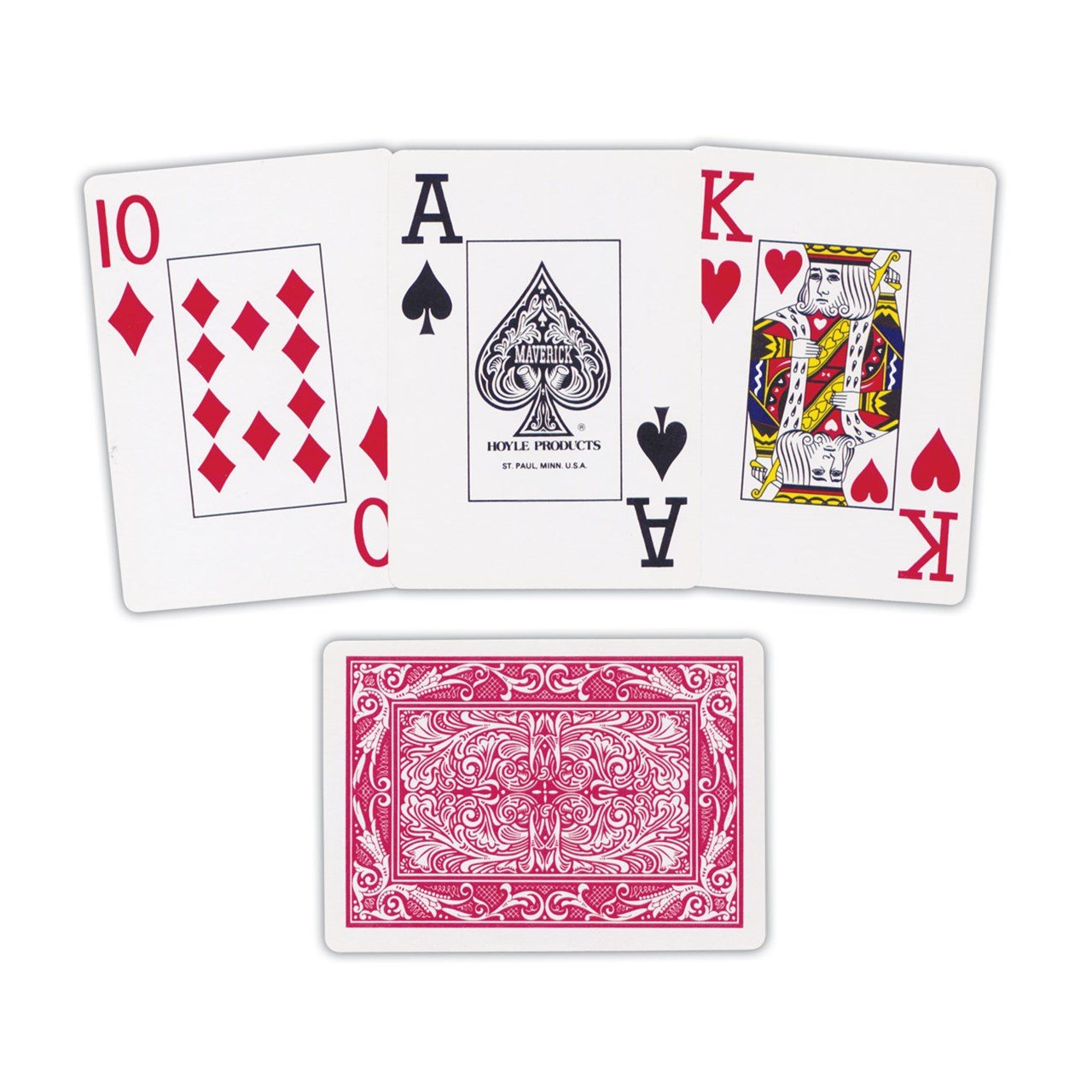 Maverick Jumbo Face Playing Cards For Low Vision -Like New