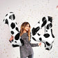 Lebery Cow Print Number Balloon 40 Inch Cow Print Number 4 Balloon Cowgirl Theme Number Balloon For 4Th Birthday Party Cow Balloons Black White Number 4 Foil Balloon For Farm Barn Animal Decor