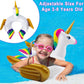 iGeeKid 2 Pack Pool Float for Kids Unicorn Flamingo Swim Floats for Toddlers Age 3-8 Years Pool Toys for Kids Inflatable Floaties Unicorn Swimming Ring Ride On for Girl Boy Summer Beach Supplies