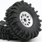 Hobbysoul 1.9 Crawler Tires And Wheels 120Mm Soft Sticky 1.9 Mud Slingers Tires & 1.9 Beadlock Wheels Silver Rim For 1/10 Rc Cra