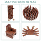 Canuan Wooden Blocks Stacking Games  54PCS Tumbling Tower Game for Kids mature-themed and Families  Wooden Stacking Tower Montessori Toys Tabletop Games Party Games with Storage Box