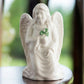 Belleek Angel Of Protection - Handcrafted Guardian Angel Figurine Porcelain Irish Decor, 2.16'L X 2.08'W X 3.3'H, White