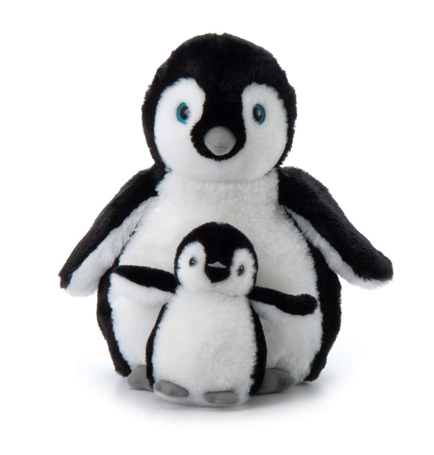 The Petting Zoo Penguin Plush Toy - Mom and Baby Stuffed Animals, 12 Inch, Black and White, Fabric, Model 316520