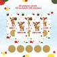 Outus 50 Pieces Christmas Scratch Off Cards Stickers Christmas Hawaii Party Games Vouchers Festive Raffle Tickets Holiday Business Prize Drawings For Kids Adults Families Events Groups (Reindeer)