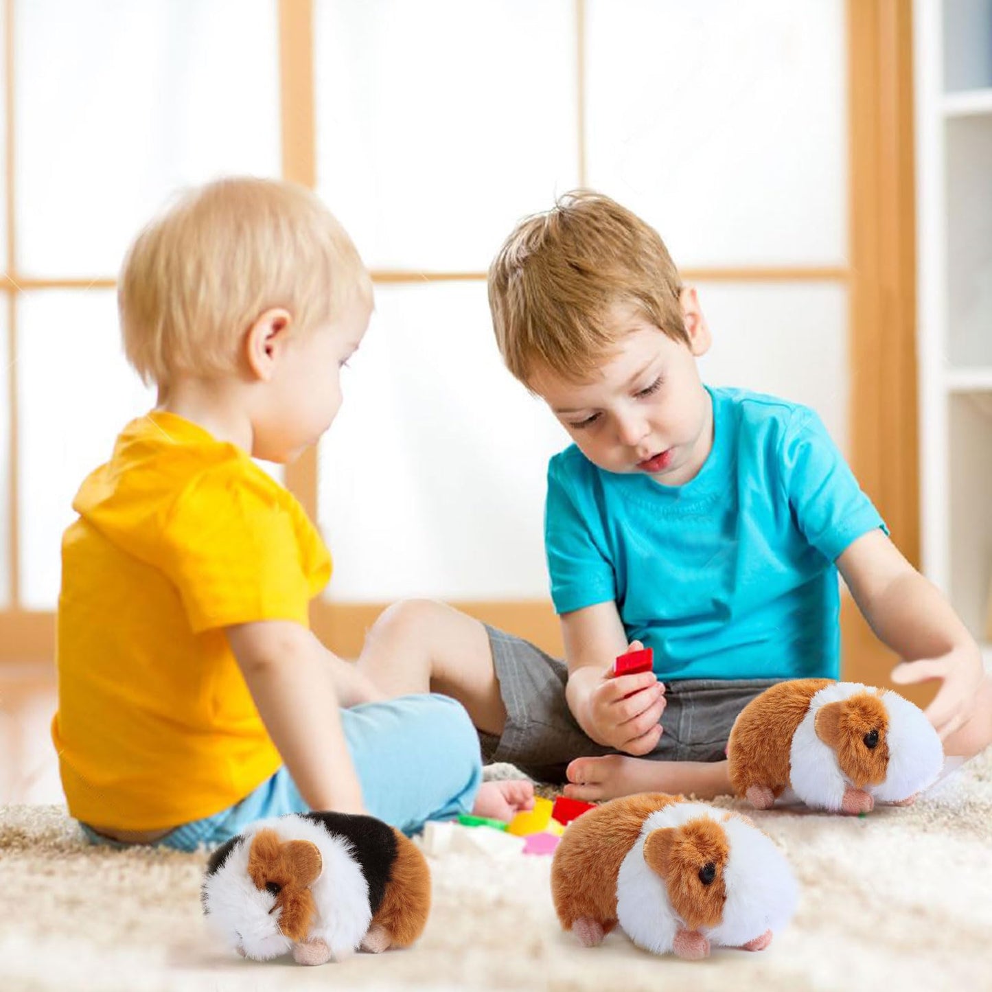12 Pieces Cute Guinea Pig Stuffed Animal Bulk Guinea Pig Plush Toy Small Stuffed Doll with Chain for Boy Girl Party Favors Goodi
