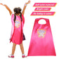Golray Super Big Sister Gifts Set With Superhero Cape Eyemask Unicorn Slap Bracelets Necklace, Drawstring Backpack, Unicorn Keychain, Insulated Plastic Tumbler Cup Big Sister Gifts For Little Girls