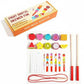 Club BollywoodFruit Lacing Beads Set HandEye Coordination Wooden Fruit Stringing Beads Color Shape Recognition Bead Stacking So