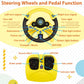 RedCrab Steering Wheels with Brake and Gas Pedals Toy for Kids,Simulated Driving for Toddlers with Light&Music, Pretend Driving