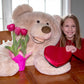 Hollyhome 5Ft Giant Teddy Bear Stuffed Animal Huge Teddy Bear Plush With Big Footprints Valentines Gift 5 Feet Beige