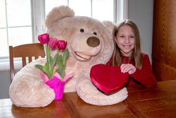 Hollyhome 5Ft Giant Teddy Bear Stuffed Animal Huge Teddy Bear Plush With Big Footprints Valentines Gift 5 Feet Beige