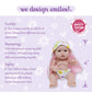 JC Toys Lots to Love 14" Vinyl Doll Set - 4 Piece Bath Time Gift, Posable & Waterproof, Pink, Model 16008, Ages 2+
