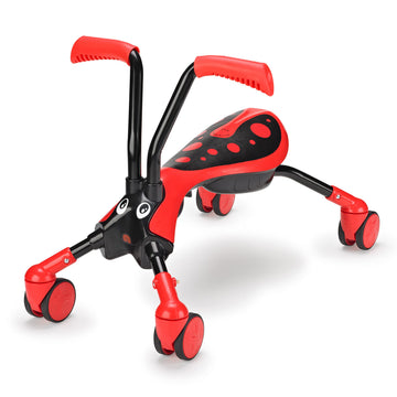Mookie Scramblebug Beetle | Balance Bike | 4 Wheel Developmental Toy for Toddlers 1-2 | Indoor & Outdoor Play | Foldable for Sto