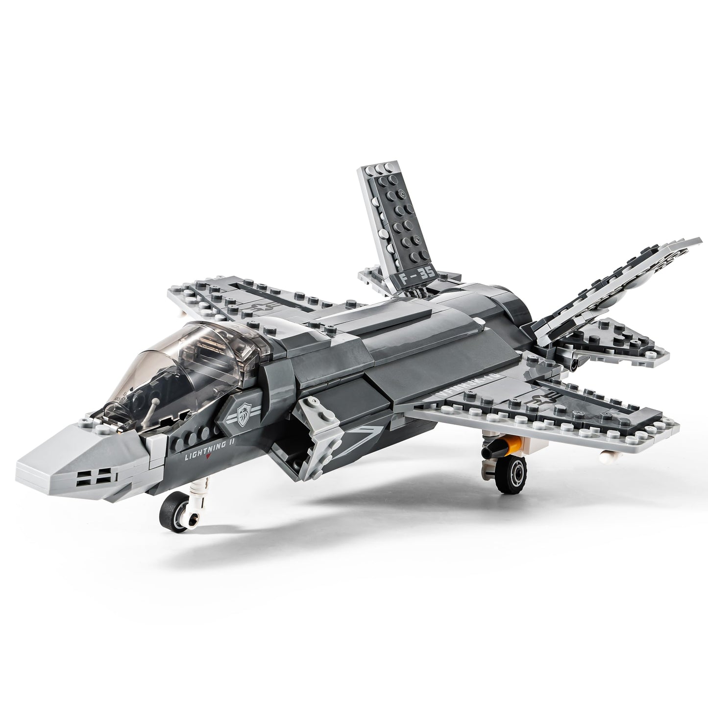 SEMKY Military Series F-35 Lightning II Fighter Jet Air Force Building Block Set (646 Pieces) -Building and Military Toys Gifts for Kid and mature-themed