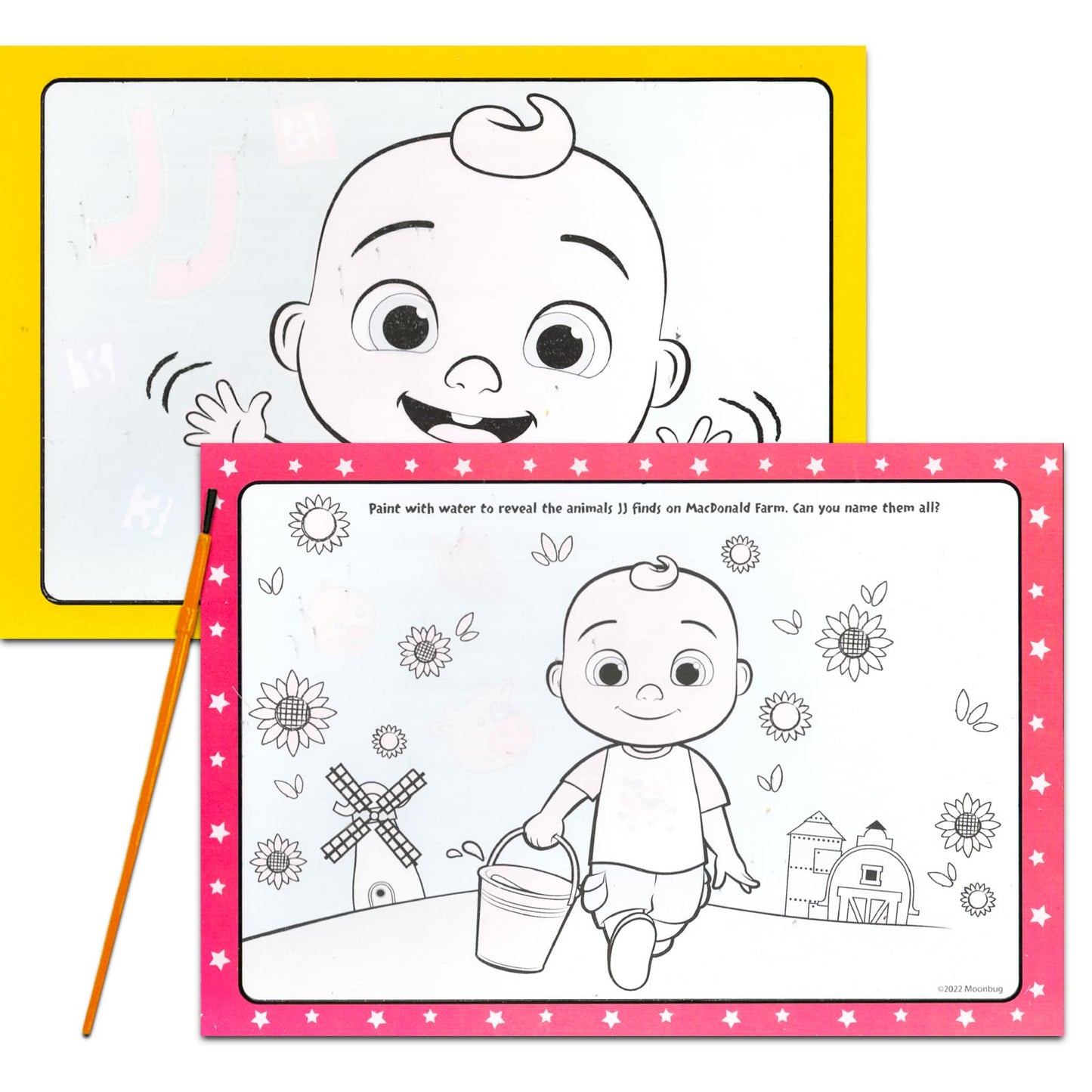 Bendon Cocomelon Paint with Water Set - Reusable Mess-Free Art Kit for Kids with Coloring Book, Stickers & Surprise Brush
